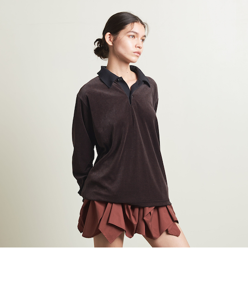 ＜ATTISESSION＞ベロア ボーダー ポロシャツ ATTISESSION＞ベロア ボーダー ポロシャツ｜ユナイテッドアローズ