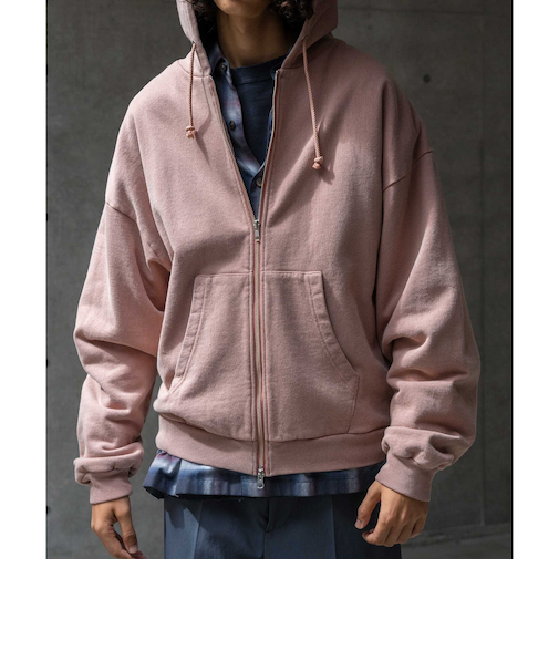 オゾンウォッシュ フレンチテリー フルジップ フーディー