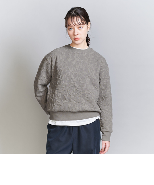新品　ボタニカルジャカード プルオーバー　トレーナー　スウェット　日本製 ボタニカルジャガード プルオーバー｜ユナイテッドアローズ