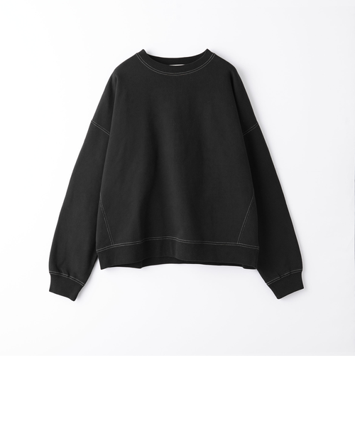 Jenniefor フレンチテリークルーネックスウェット ガーメントダイ フレンチテリー ドルマン クルーネック