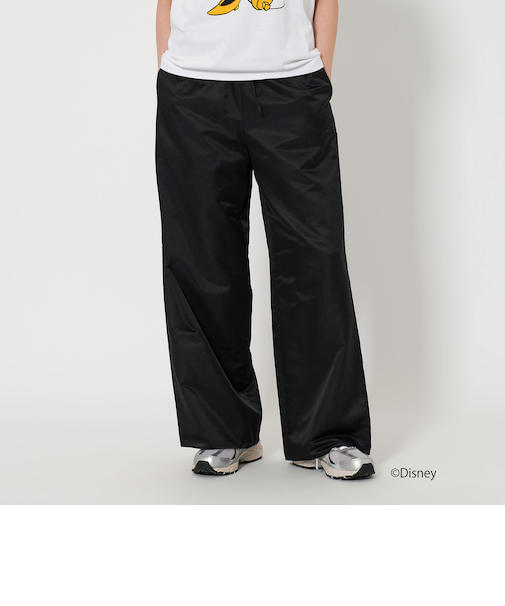 コットンシルクサテン イージーパンツ