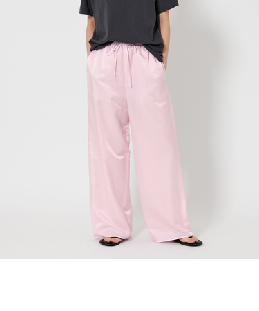 コットンシルクサテン イージーパンツ