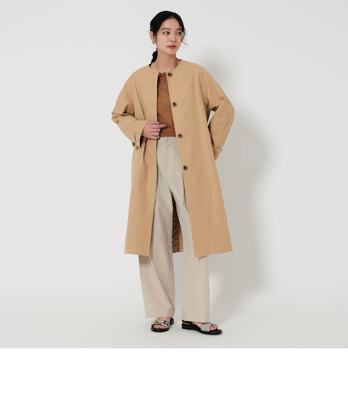 ウールブレンド ノーカラーミドルコート｜ユナイテッドアローズ