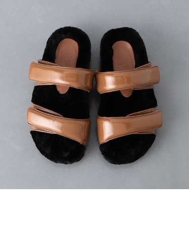 ＜GIABORGHINI＞F/FUR 2BELT サンダル