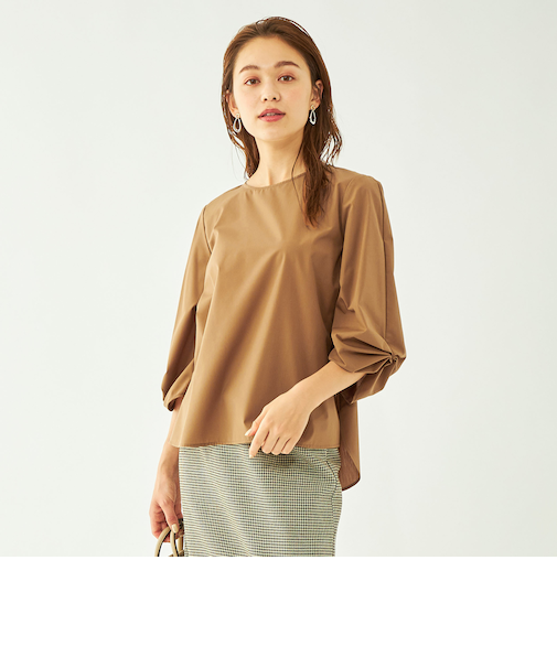 デザインタック 7分袖 ブラウス