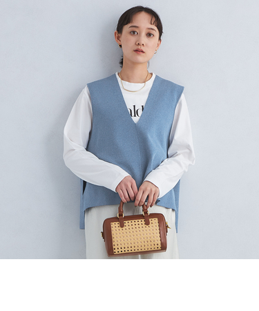 DEEP ディープ Vネック ニット Aライン ベスト -ウォッシャブル-