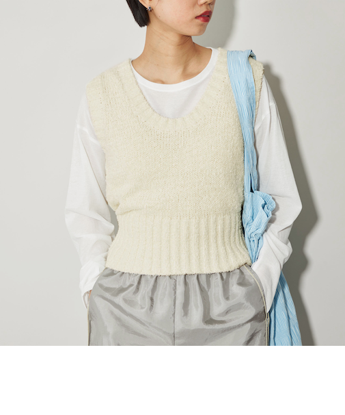 ＜CITEN＞Uネックニットベスト