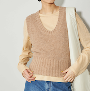 ＜CITEN＞Uネックニットベスト