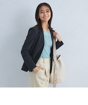 パウドレ ノーラペル ジャケット -ウォッシャブル・ストレッチ・防シワ-