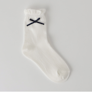 リボン クルー ソックス/靴下 / キッズ  20cm-22cm