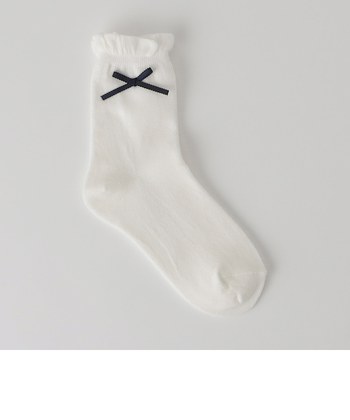 リボン クルー ソックス/靴下 / キッズ  20cm-22cm