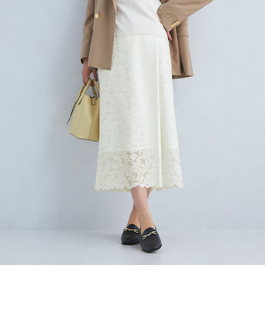 レース セミタイト スカート