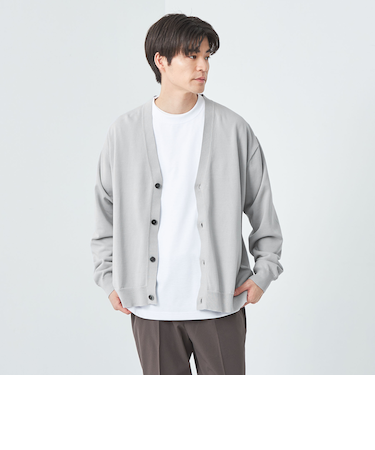 ハイツイスト コットン テンジク Vネック カーディガン