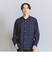 尾州 オンブレ レギュラーフォルム テーパード シャツ -ウォッシャブル MADE IN JAPAN-