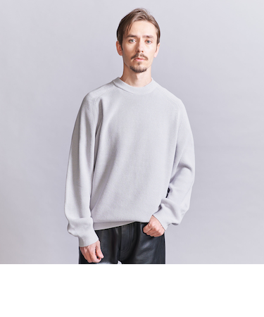 ライト クリスピー アゼ クルーネック ニット ‐ウォッシャブル‐