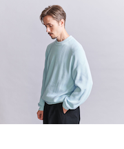 ライト クリスピー アゼ クルーネック ニット ‐ウォッシャブル‐