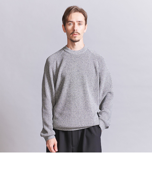 ライト クリスピー アゼ クルーネック ニット ‐ウォッシャブル‐