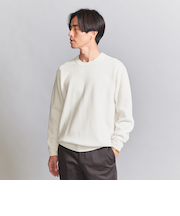 ガスコットン ダイアゴナル クルーネック ニット