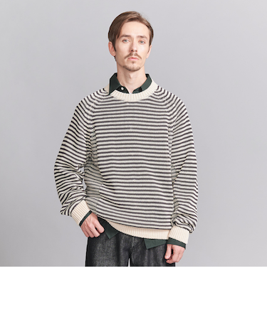 ギマコットン SWIT ボーダー クルーネック ニット ‐ウォッシャブル‐