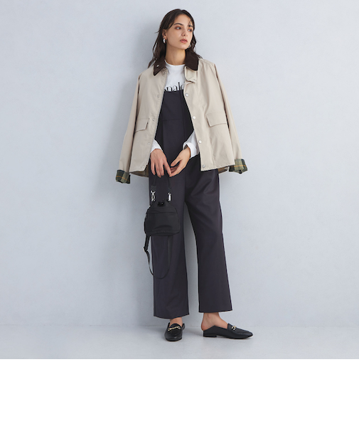 ［size SHORT/TALLあり］ツイル ベア オールインワン -マシンウォッシャブル・防シワ-