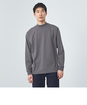 LONG FIBER COTTON クリア モックネック カットソー