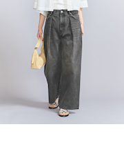 フロントタック デニムパンツ