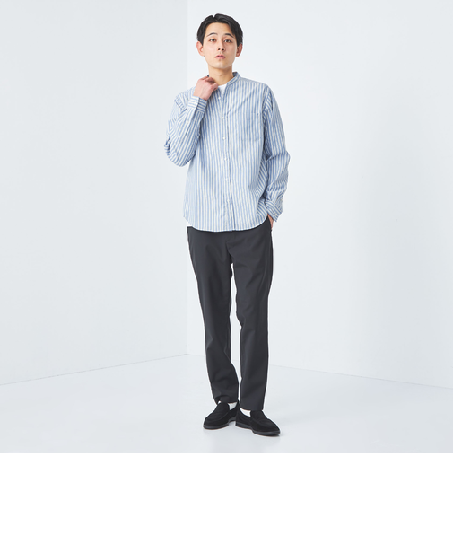 オックスフォード バンドカラー シャツ ‐防シワ‐