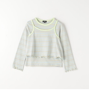 マルチボーダー キャミ+プルオーバー セット / キッズ  100cm-130cm