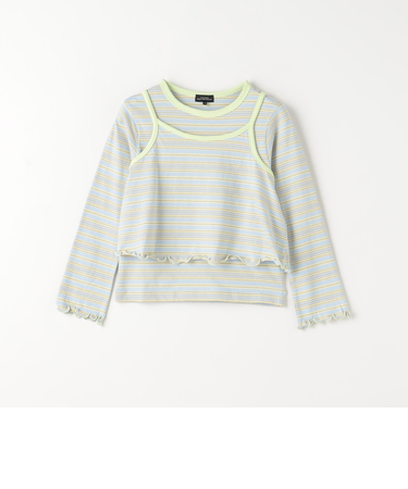 マルチボーダー キャミ+プルオーバー セット / キッズ  100cm-130cm