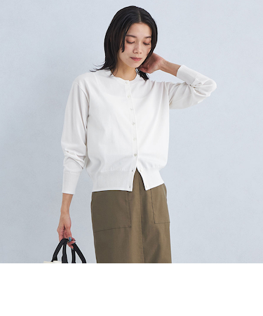 ドラキー クルーネック ニット カーディガン