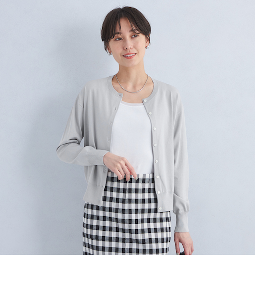 ドラキー クルーネック ニット カーディガン