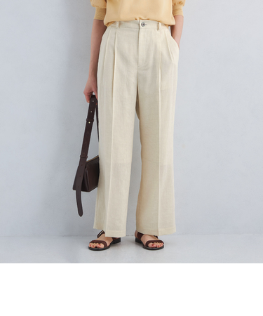 トリアセ シアー ワイド パンツ -マシンウォッシャブル・防シワ-