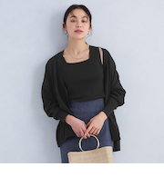 シャーリー スクエアネック ノースリーブ ニット -ウォッシャブル-