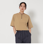コットンポリエステル クロップド Tシャツ