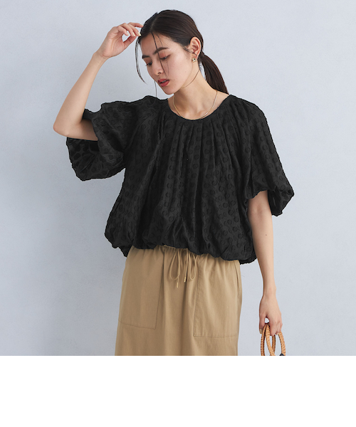 TORRAZZO DONNA＞ドット オーガンジー バルーン ブラウス