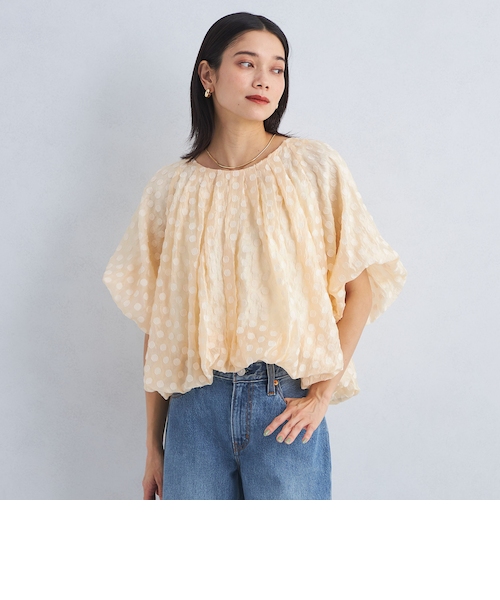 TORRAZZO DONNA＞ドット オーガンジー バルーン ブラウス