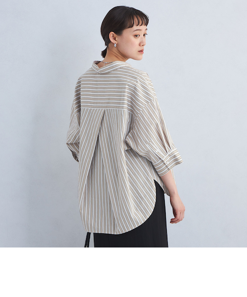 ストライプ ドルマン シャツ