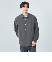 ワッシャー ポプリン ジャストルーズ シャツ