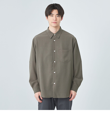 ワッシャー ポプリン ジャストルーズ シャツ