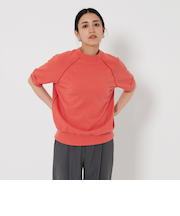 コットン ラグランショートスリーブ スウェットプルオーバー