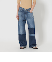 パッチワーク デニムパンツ