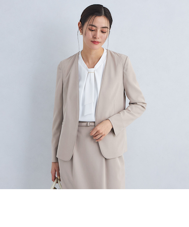 サラフール ノーラペル ジャケット  -マシンウォッシャブル・ストレッチ・UVカット-