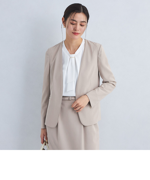 サラフール ノーラペル ジャケット  -マシンウォッシャブル・ストレッチ・UVカット-