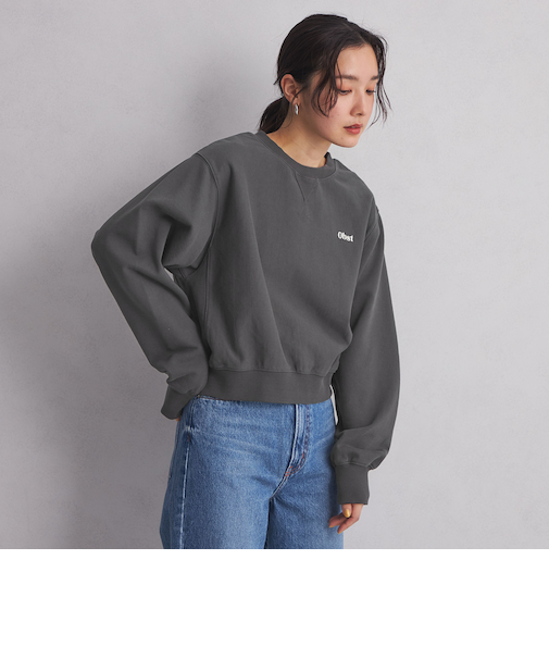 <at ease>クロップド スウェット プルオーバー