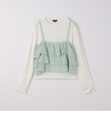 ジャカードキャミ+ロンTセット / キッズ  140cm-160cm