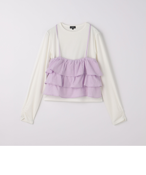 ジャカードキャミ+ロンTセット / キッズ 140cm-160cm