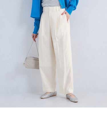 サイドベルトフォルム パンツ