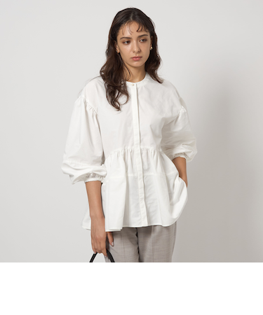 ＜at ease＞ペプラム ブラウス