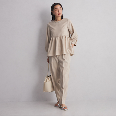 ＜at ease＞ペプラムブラウス パンツ セットアップ