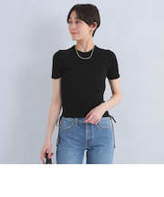 ＜le＞リブ ストリング ニット プルオーバー